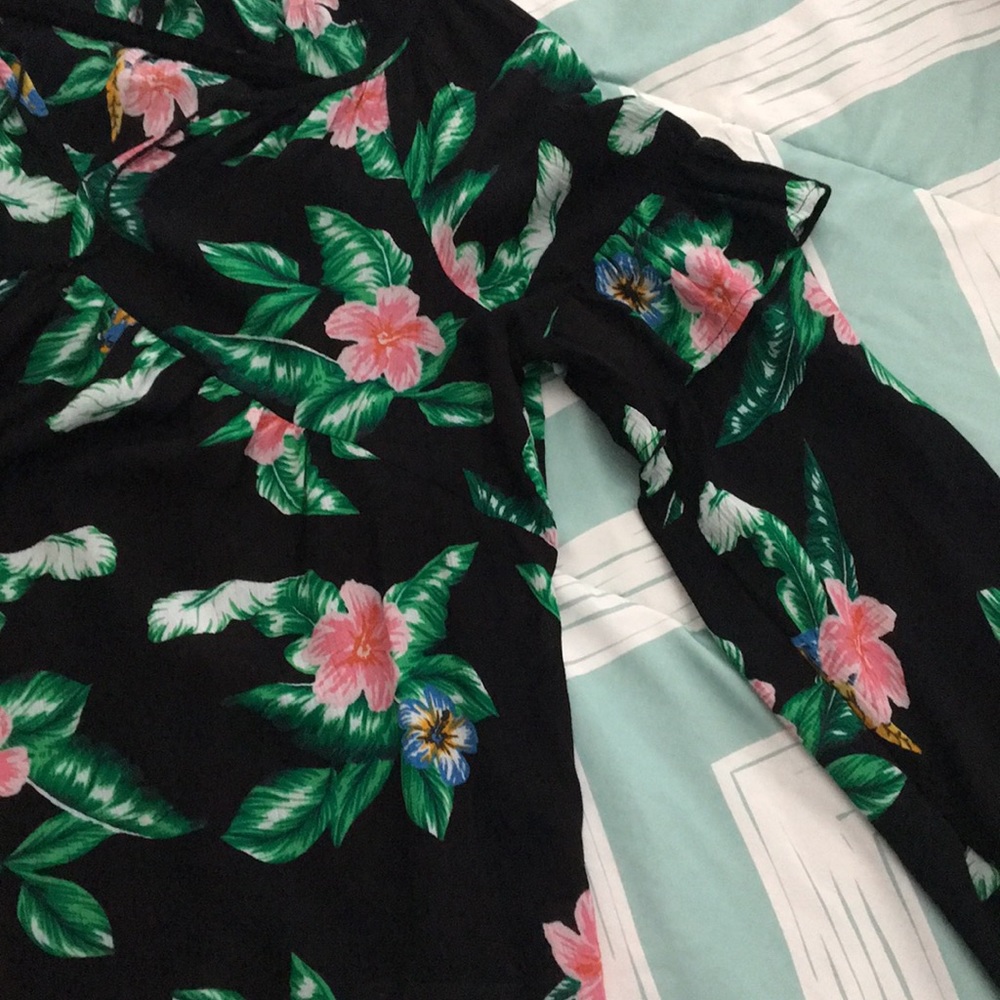 Long floral T-shirt